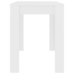 vidaXL Table à manger Blanc 120x60x76 cm Bois d'ingénierie