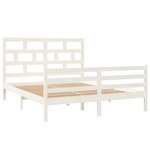 vidaXL Cadre de lit sans matelas blanc bois massif 160x200 cm