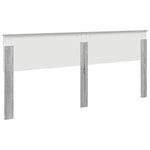 vidaXL Tête de lit Gris Sonoma 200 cm Bois d'ingénierie