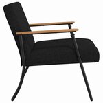 vidaXL fauteuil Noir 59 x 75 x 78 cm tissu