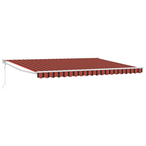 vidaXL Store rétractable automatique Orange et Marron 450x300 cm