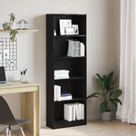 vidaXL Bibliothèque en Chêne Noir - 60 x 24 x 176 cm  Bois Ingénieré