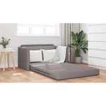 vidaXL Canapé-Lit Taupe 124 x 71 x 78 cm tissu