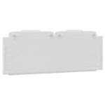 vidaXL Coussin de tête de lit Viana blanc 152 cm similicuir