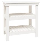 vidaXL Banc de travail Blanc 78 5x50x80 cm Bois de pin massif