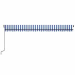 vidaXL Auvent automatique capteur de vent/LED 600x300 cm Bleu et blanc