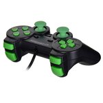 Esperanza EGG107G Manette de jeu pour PC  PlayStation 3 analogique/numérique USB 2.0 noir/vert