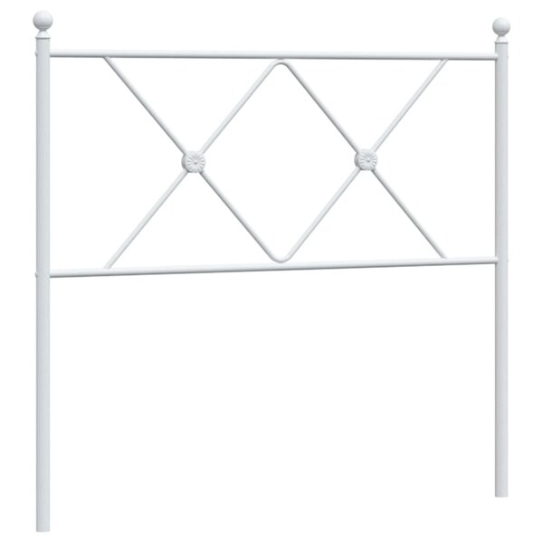 vidaXL Tête de lit métal blanc 90 cm