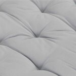vidaXL Coussin de plancher de palette Coton 120x40x7 cm Gris