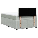 vidaXL Sommier à lattes de lit et matelas Gris clair 120x200cm Velours