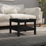 vidaXL Table basse Noir 55x55x40 cm Bois massif de pin