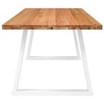 vidaXL Table à manger marron clair bois de chêne massif rectangulaire