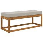 vidaXL Coussin de Siège d'Extérieur Gris 111 5 x 40 x 8 cm