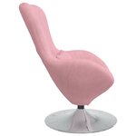 Fauteuil Œuf en Velours Rose