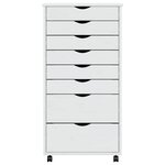 vidaXL Armoire roulante avec tiroirs MOSS blanc bois de pin solide