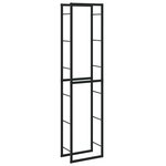 vidaXL Portant de bois de chauffage noir 50x30x209 cm acier