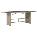 vidaXL Ensemble de repas extérieur 7 Pièces Gris clair