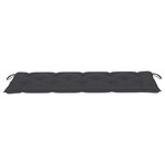 vidaXL Banc de jardin 3 places avec coussin 150 cm Bois d'eucalyptus