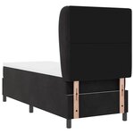 vidaXL Lit à ressorts avec matelas noir 80 x 200 cm en velours