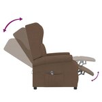 vidaXL Fauteuil Marron Tissu
