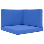 vidaXL Coussin de canapé d'extérieur Polyester Bleu royal 80 x 80 cm