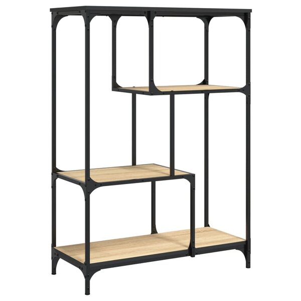 vidaXL Bibliothèque chêne sonoma 81x36x115 cm bois ingénierie et acier