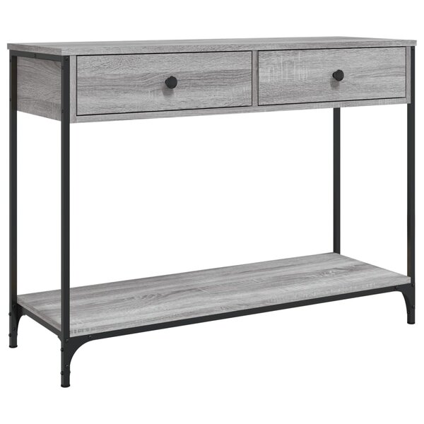 vidaXL Table console sonoma gris 100x34 5x75 cm bois d'ingénierie