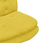 vidaXL Fauteuil relaxant pivotant Jaune 63 x 75 x 76 cm Velours
