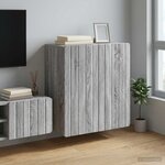 vidaXL Armoire Murale Sonoma gris 59 x 31 x 64 cm Bois d'ingénierie