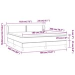 vidaXL Sommier à lattes de lit avec matelas Noir 180x200 cm Velours