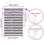 vidaXL Store zèbre marron 100x150 cm largeur du tissu 95 9cm polyester