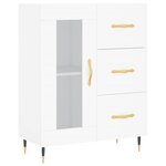 vidaXL Buffet haut Blanc 69 5x34x180 cm Bois d'ingénierie