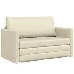 vidaXL Canapé-Lit 110cm Crème Simili cuir