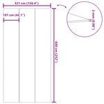 vidaXL Bâche de piscine gris clair 640x321 cm géotextile polyester