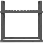 vidaXL Support pour bois de chauffage Gris 110x35x108 5 cm Bois de pin