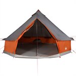 vidaXL Tente familiale tipi 10 personnes gris et orange imperméable