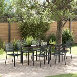 vidaXL Ensemble de salle à manger jardin 3 pièces en acier anthracite