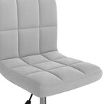 vidaXL Chaise pivotante de bureau Gris clair Velours