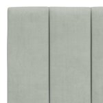 vidaXL Coussin de tête de lit Hanko gris clair 120 cm velours