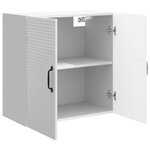 vidaXL Armoire Murale Blanc brillant 59 x 31 x 60 cm Bois d'ingénierie