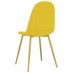 vidaXL Chaises à manger lot de 6 Jaune moutarde Velours