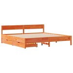vidaXL Cadre de lit sans matelas cire marron 160x200cm bois pin massif