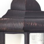 Applique murale extérieure - coloris rouille - métal/ verre E27 60 W