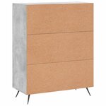vidaXL Buffet gris béton 69 5x34x90 cm bois d'ingénierie