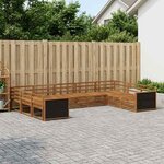 vidaXL Ensemble de canapés d'extérieur 9 pc Naturel