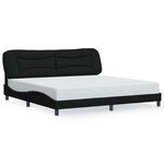 vidaXL Cadre de lit sans matelas noir 200x200 cm tissu