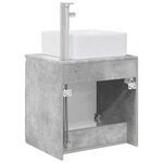 vidaXL Vanité de lavabo mural Gris béton 49 5 x 41 x 63 cm