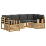 vidaXL Ensemble de canapés d'extérieur 5 Pièces Blanc et Anthracite