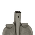 vidaXL Tête de pelle Argent 33 x 21 cm Acier enduit de poudre