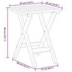vidaXL Chaises à bascule lot de 2 table pliable gris massif peuplier
